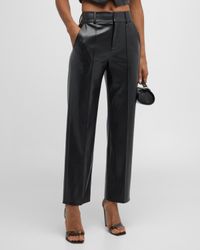 Ming Vegan Leather Ankle Pants