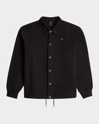 Men's Coach Snap-Front Sweater Jacket