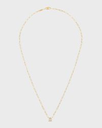 Yellow Gold Le Cube Large Diamond Pendant Necklace