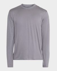 Men's Easy-Care Wool Jersey Long-Sleeve T-Shirt