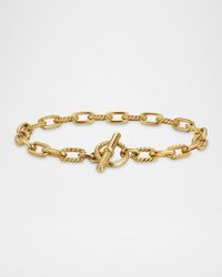 Madison Bracelet with Toggle in 18K Gold, 6mm