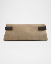 Essense Monili Suede Clutch Bag