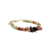 L'atelier Des Dames - Bracelet heishi et crunchs - christelle - Taille Unique - Doré