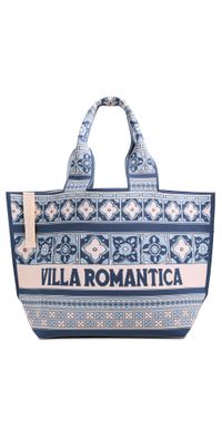 ALÉMAIS Villa Romantic Jacquard Maxi Tote Blue Blue One Size