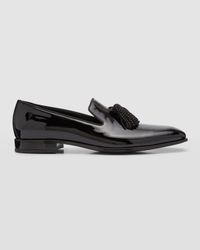 Men's Foxley Patent Leather Crystal Tassel Loafers