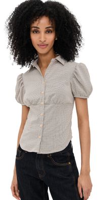 Lioness Mon Cheri Blouse Beige Gingham S