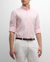 Men's Solid Cotton Sport Shirt