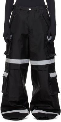 VETEMENTS Black Security Workwear Cargo Pants