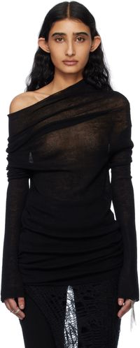 Ann Demeulemeester Pull Tizziana noir à emmanchures basses