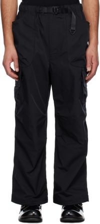 Comme des Garçons Homme Pantalon cargo noir en toile oxford