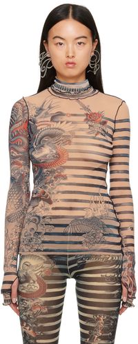 Jean Paul Gaultier Orange Graphic Turtleneck
