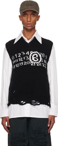 MM6 Maison Margiela Black Numeric Vest