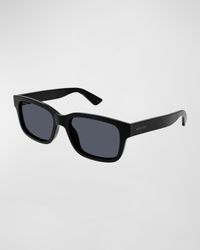 Men's Rectangle Plastic Sunglasses