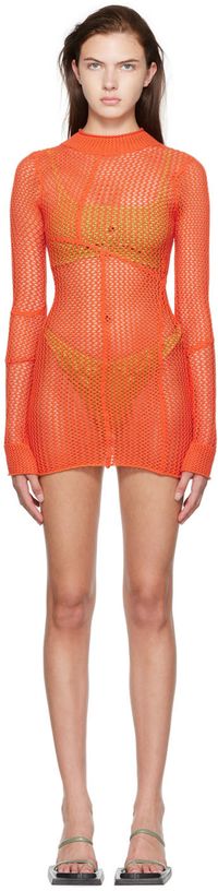 GUIZIO SSENSE Exclusive Orange Minidress