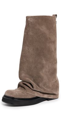 The Attico Robin Combat Boots Taupe 39