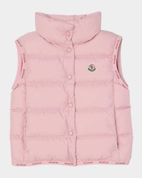 Girl's Badia Quilted Down Vest, Size 12-14