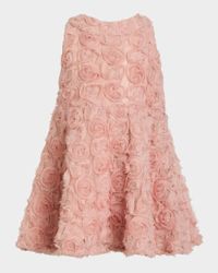Girl's Pia Rosette Dress, Size 6M-3