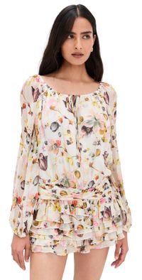 Amanda Uprichard Dallas Skort Romper Ambrose Print S