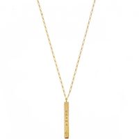 Nilai - Collier plaqué or mantra - Taille Unique - Doré