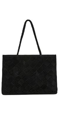 Bembien Gabrielle Grande Weave Bag Black Suede One Size