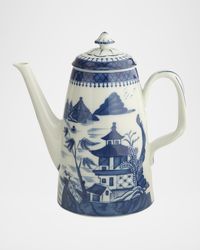 Blue Canton Coffee Pot