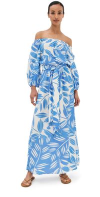Figue Stevie Dress Duo Leaf Surf Blue M