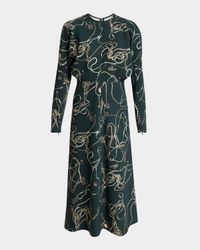 Long Dolman-Sleeve Midi Dress