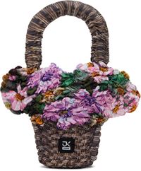 J.Kim Multicolor Small Tote Basket Bag