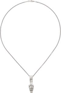 YOHJI YAMAMOTO Silver Wolf Pendant Necklace
