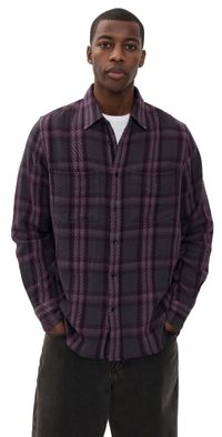 rag & bone CPO Twill Plaid Shirt Prffx M