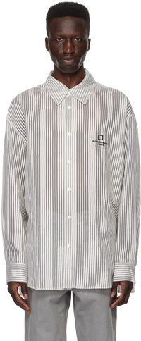 WOOYOUNGMI Gray Striped Shirt