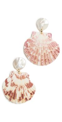 SHASHI Conchiglia Drop Earrings Pearl One Size