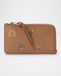x Louis Wain Zip-Top Wallet in Leather