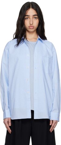 Comme des Garçons Shirt White & Blue Gingham Shirt