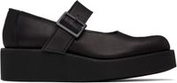 YOHJI YAMAMOTO Black Soft Leather Platform Loafers