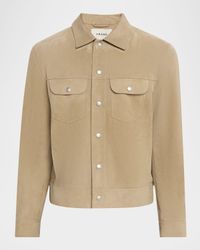 Men's Suede Trucker Jacket