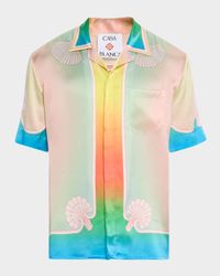 Men's Lucid Dreams Silk Short-Sleeve Shirt