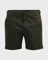 Men's Bulldog Piped Nylon Swim Shorts