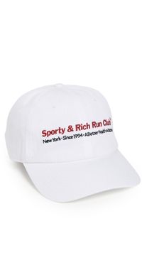 Sporty & Rich Run Club Hat White One Size