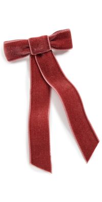 Jennifer Behr Velvet Bow Barrette Antique Rose One Size