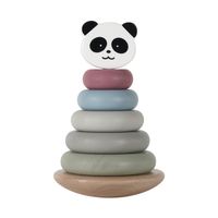 Kindsgut - Jeu' de'eveil - tour d'empilage panda - Taille 12-18 mois - Multicolore