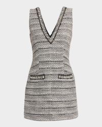 Odele Jeweled Tweed Mini Dress