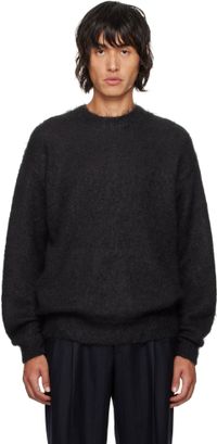 AURALEE Black Super Kid Mohair Sweater