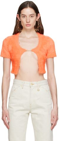 JACQUEMUS Orange 'La Maille Neve' Cardigan
