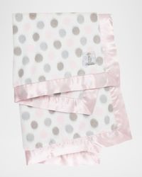 Luxe Dot Printed Plush Baby Blanket
