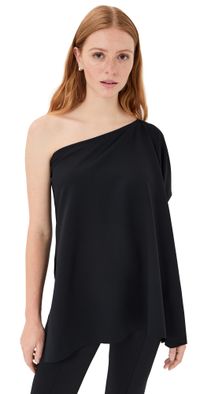 Rosetta Getty One Shoulder Caftan Top Black M