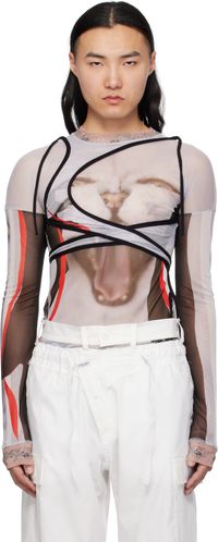 Ottolinger Multicolor Mesh Deconstructed Longsleeve T-shirt