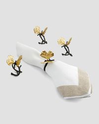 Butterfly Ginkgo Napkin Rings, Set of 4