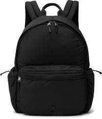 AMI Paris Black Ami De Coeur Backpack