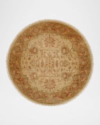 Latte Rust Oushak Rug, 8' Round